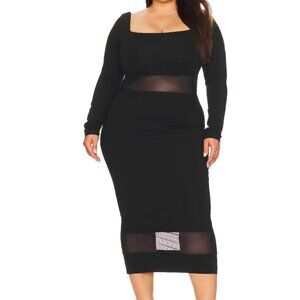 Jamie Midi Cocktail Dress REMI x REVOLVE (Plus Size, Black, 3X, NWT